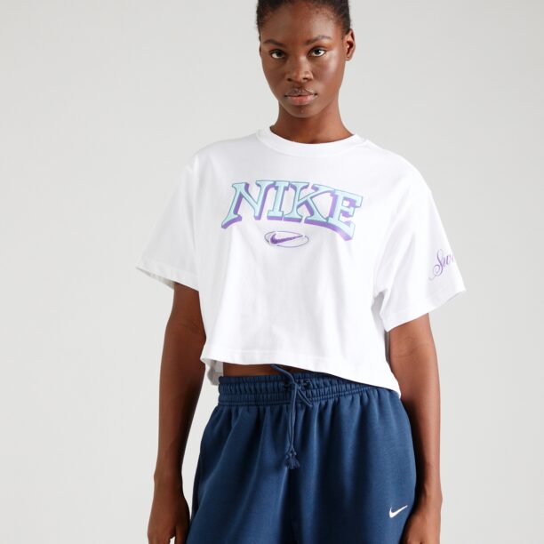 Nike Sportswear Tricou  cyan / albastru pastel / mov lavandă / alb