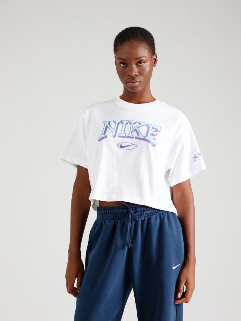 Nike Sportswear Tricou  cyan / albastru pastel / mov lavandă / alb