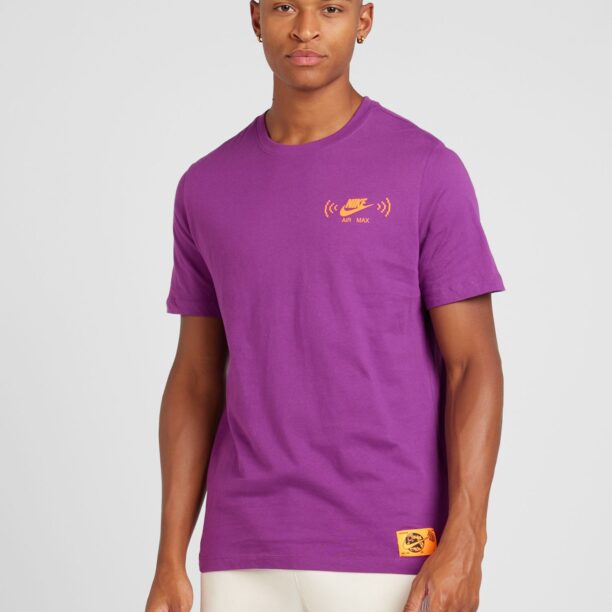 Nike Sportswear Tricou  mov închis / portocaliu