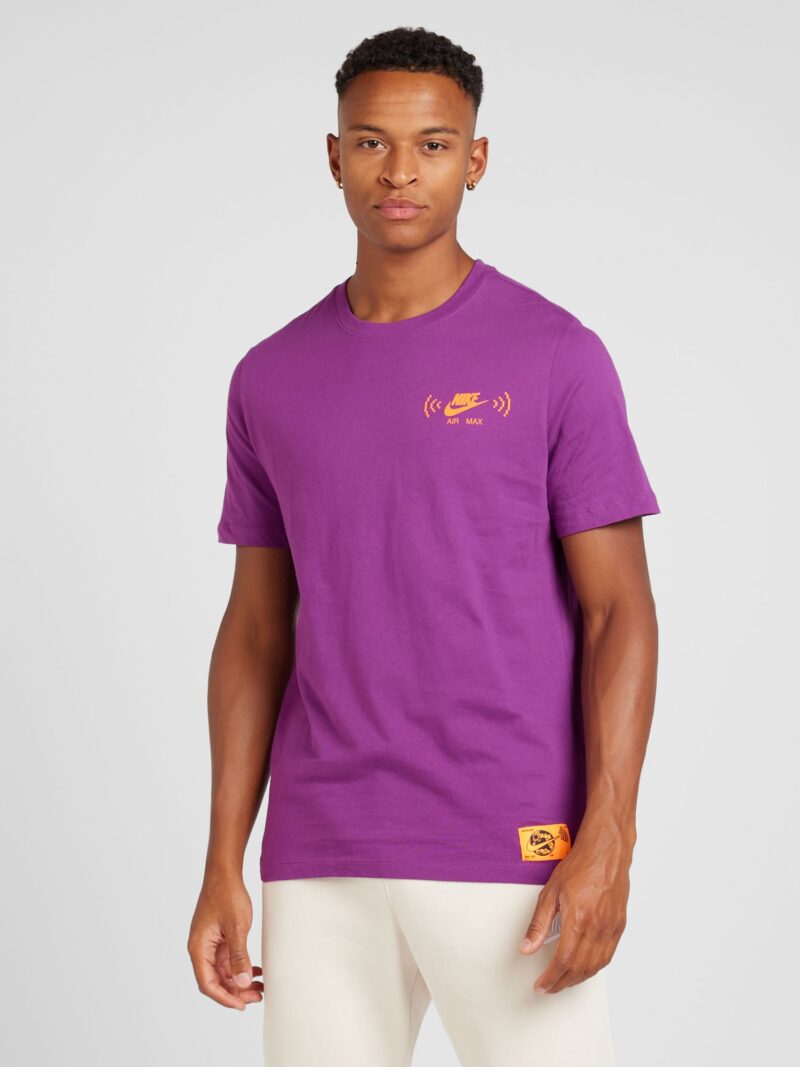 Nike Sportswear Tricou  mov închis / portocaliu