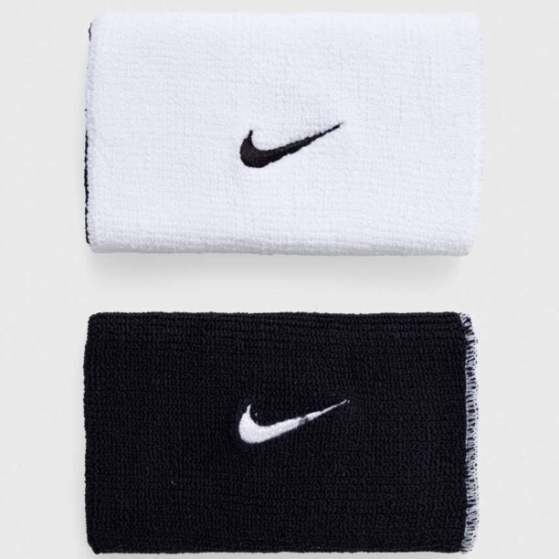 Nike brățări 2-pack culoarea alb