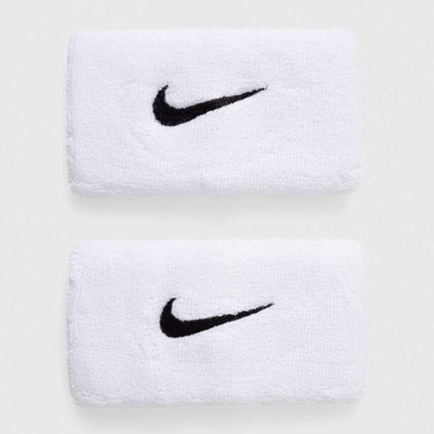 Nike brățări 2-pack culoarea alb