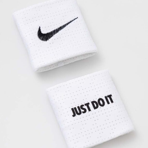 Nike brățări 2-pack culoarea alb