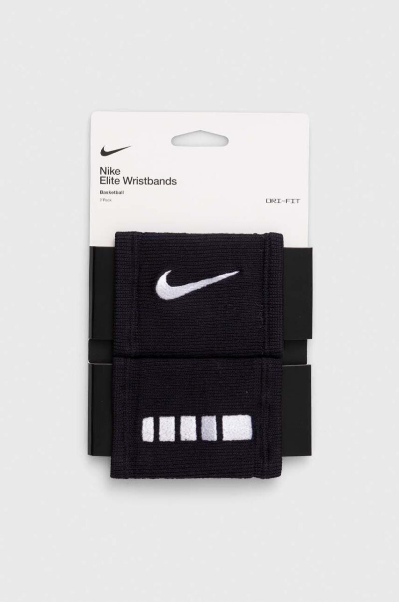 Nike brățări 2-pack culoarea negru