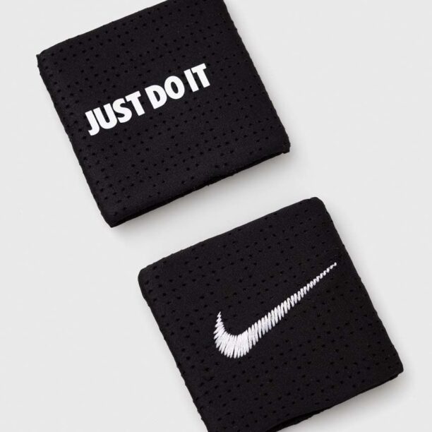 Nike brățări 2-pack culoarea negru