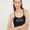 Nike costum de baie dintr-o bucată Cutout culoarea negru