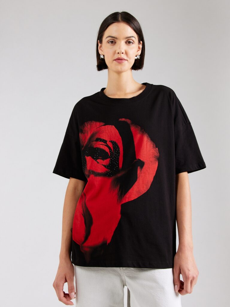 Noisy may Tricou supradimensional 'NMIDA ROSE'  roșu / negru