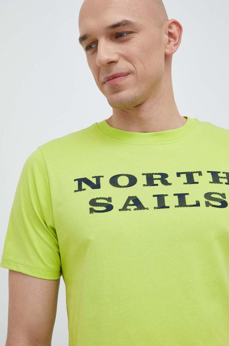 North Sails tricou din bumbac culoarea verde