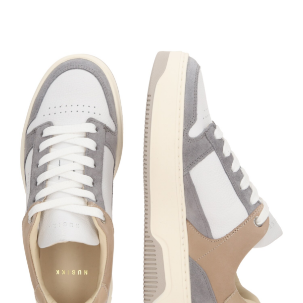 Nubikk Sneaker low 'Basket Court'  gri / gri taupe / alb