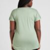 ONLY Carmakoma Tricou 'CARKETTY'  verde / negru / argintiu