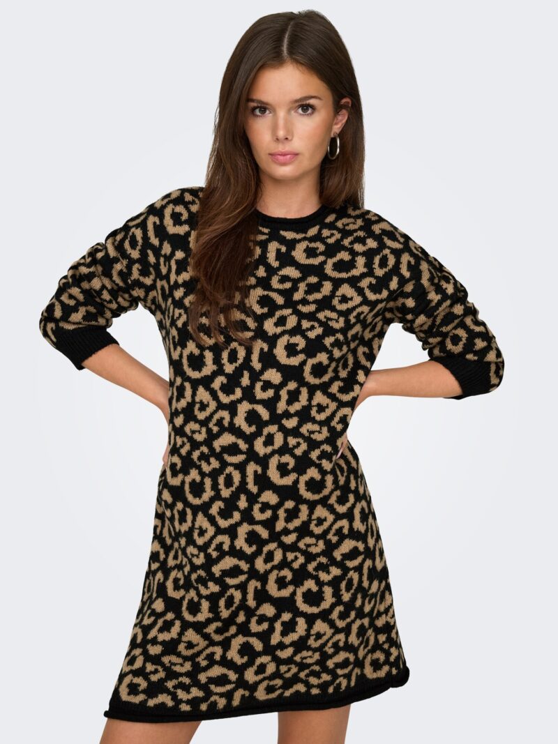 Original ONLY Rochie tricotat 'ONLJADE'  maro cappuccino / negru