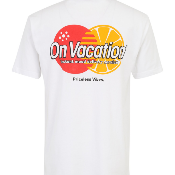 On Vacation Club Tricou 'Priceless Vibes'  portocaliu / roșu / negru / alb