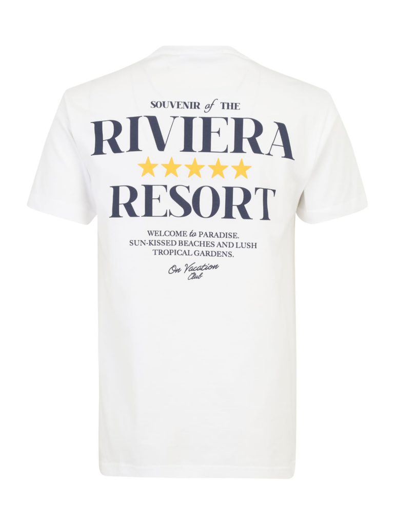 On Vacation Club Tricou 'Riviera'  bleumarin / albastru închis / alb