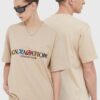 On Vacation tricou din bumbac culoarea bej