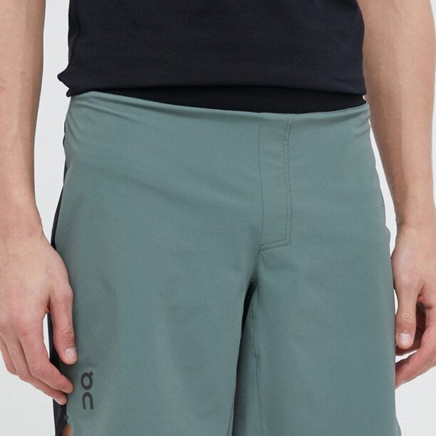 On-running pantaloni scurți de alergare Lightweight culoarea verde