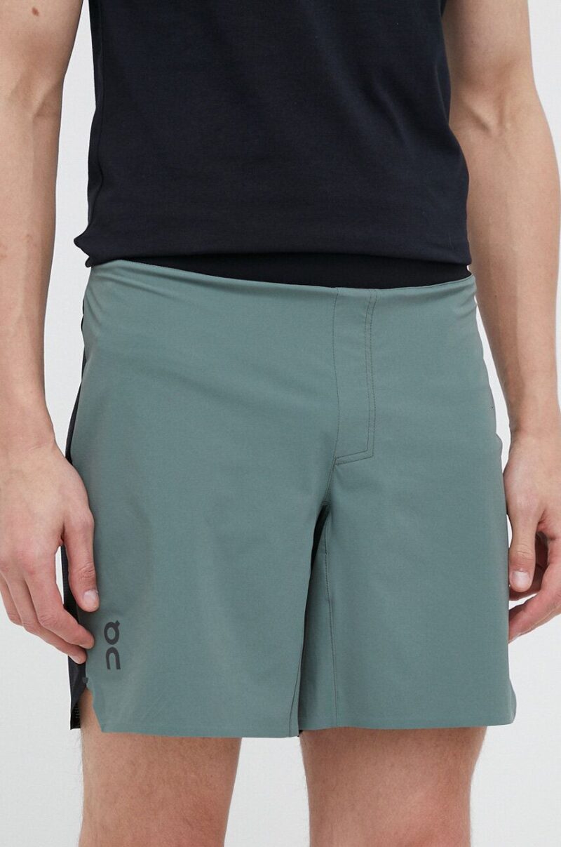 On-running pantaloni scurți de alergare Lightweight culoarea verde