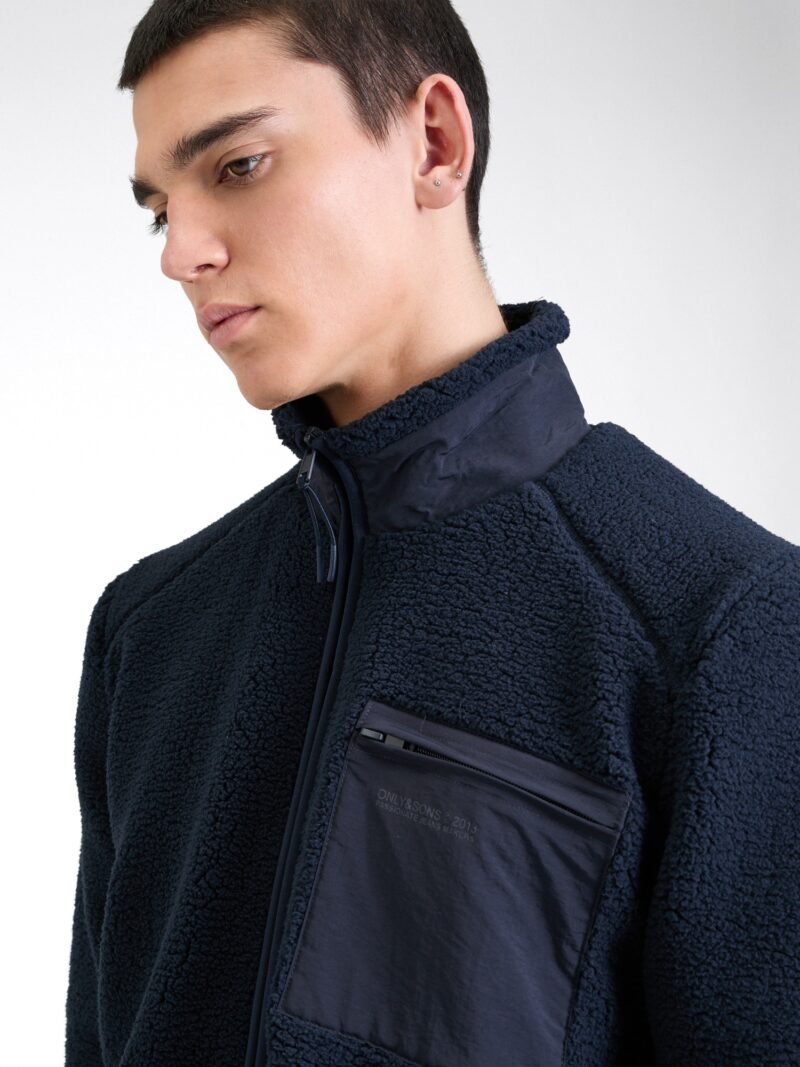 Preţ Only & Sons Jachetă  fleece  albastru marin