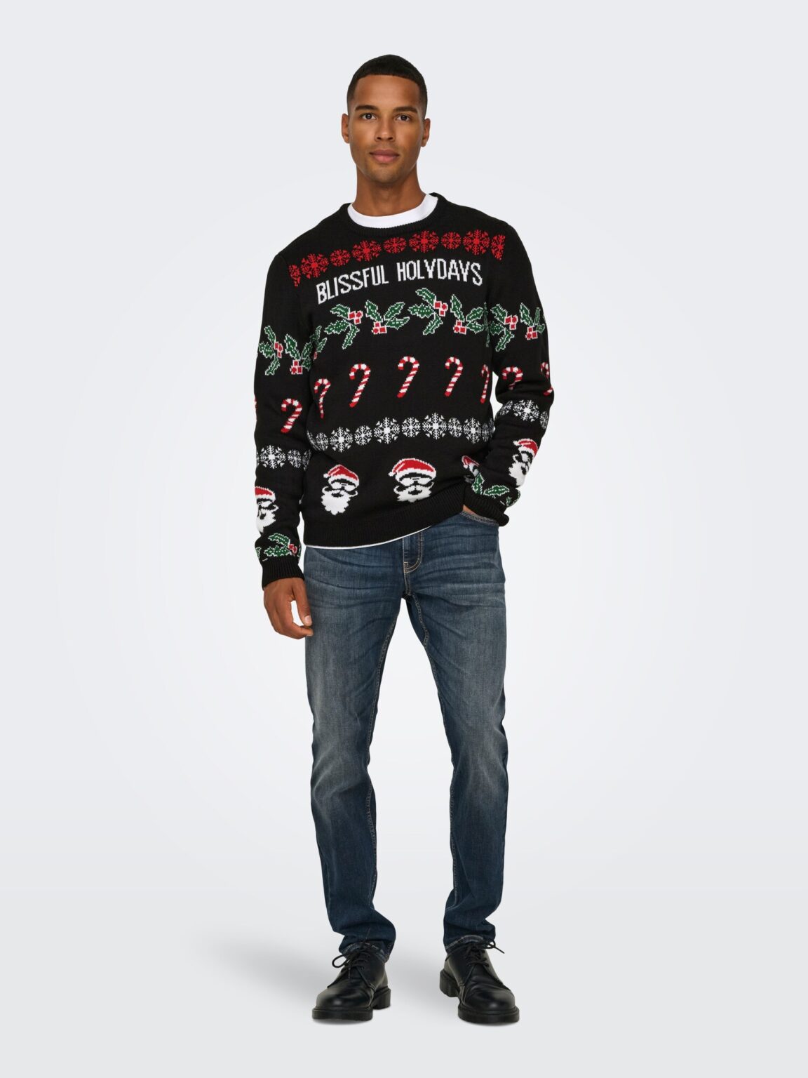 Only & Sons Pulover 'ONSXmas'  verde / roșu / negru / alb preţ