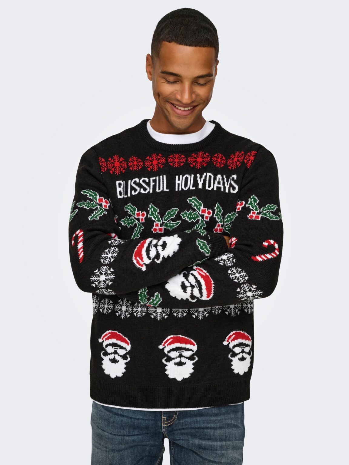 Preţ Only & Sons Pulover 'ONSXmas'  verde / roșu / negru / alb