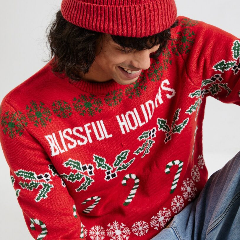 Preţ Only & Sons Pulover 'ONSXmas'  verde smarald / roșu / negru / alb
