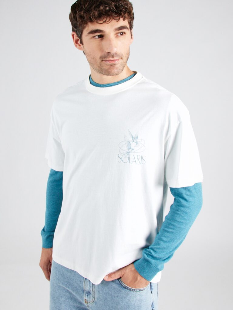 Only & Sons Tricou  albastru deschis / alb