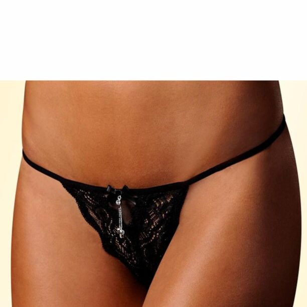 PETITE FLEUR GOLD Tanga  negru preţ