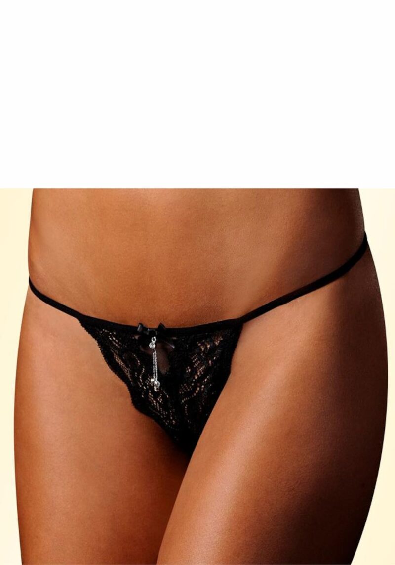 PETITE FLEUR GOLD Tanga  negru preţ