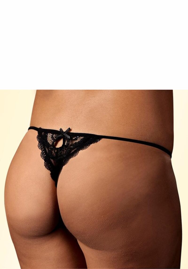 PETITE FLEUR GOLD Tanga  negru