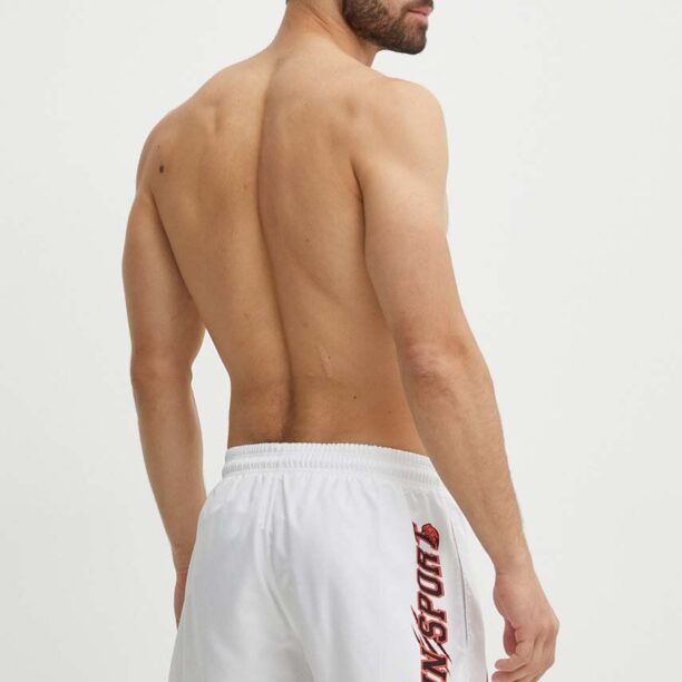 PLEIN SPORT pantaloni scurti de baie culoarea alb preţ