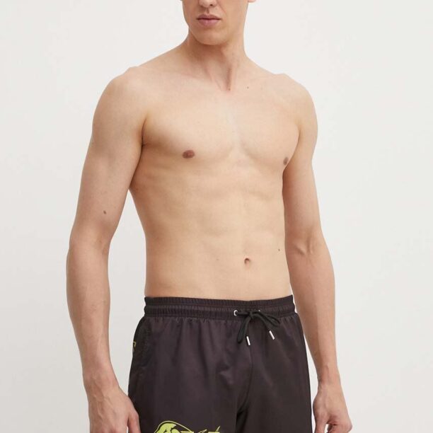 PLEIN SPORT pantaloni scurti de baie culoarea negru