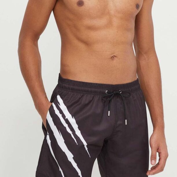 PLEIN SPORT pantaloni scurti de baie culoarea negru