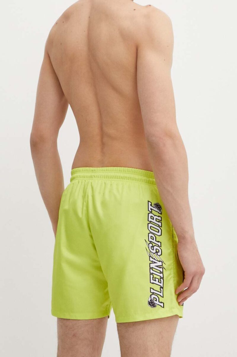 PLEIN SPORT pantaloni scurti de baie culoarea verde preţ