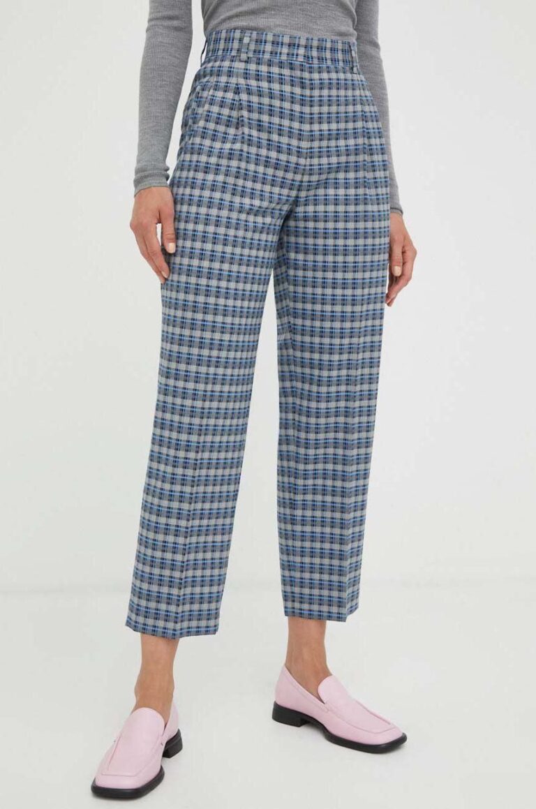 PS Paul Smith pantaloni de lana culoarea gri