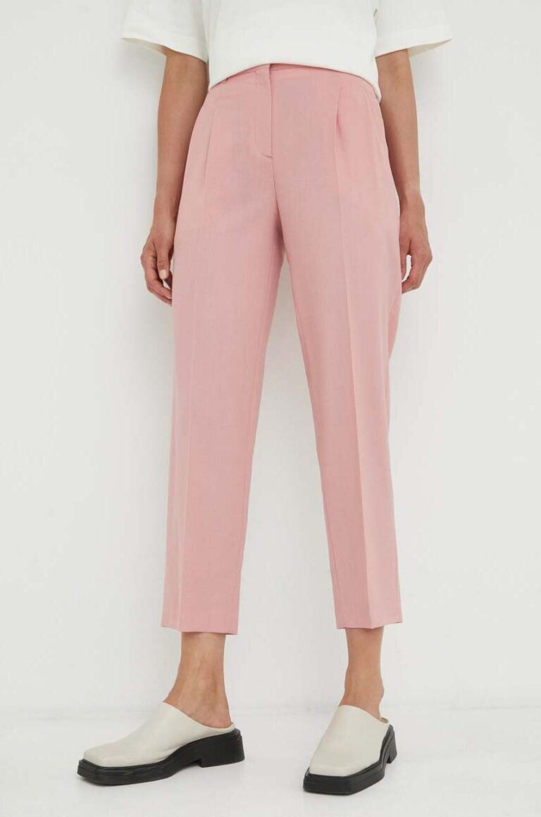 PS Paul Smith pantaloni de lana culoarea roz