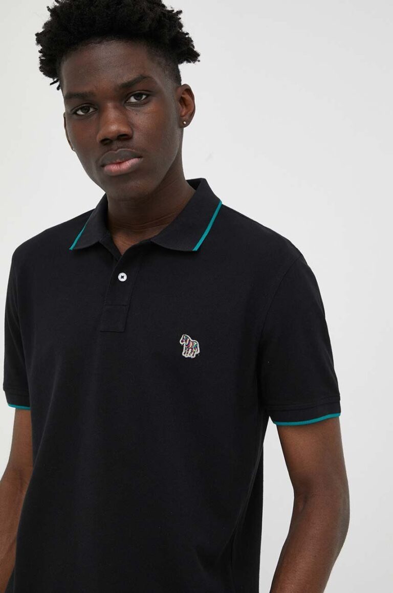 PS Paul Smith polo de bumbac culoarea negru