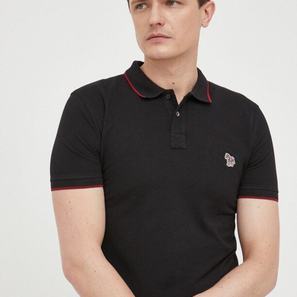 PS Paul Smith polo de bumbac culoarea negru