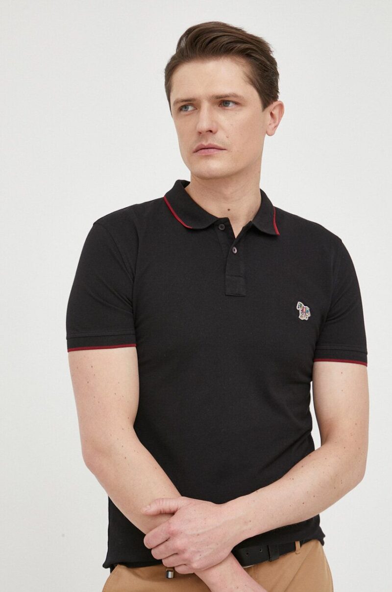 PS Paul Smith polo de bumbac culoarea negru