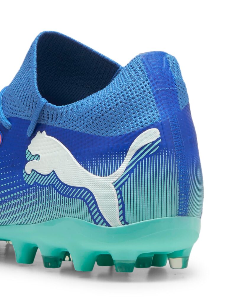 Original PUMA Ghete de fotbal 'FUTURE 7 MATCH'  albastru regal / azuriu / verde jad / alb