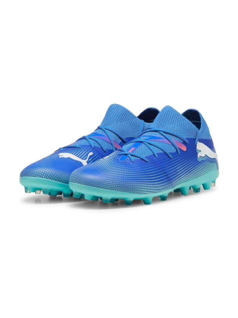 PUMA Ghete de fotbal 'FUTURE 7 MATCH'  albastru regal / azuriu / verde jad / alb