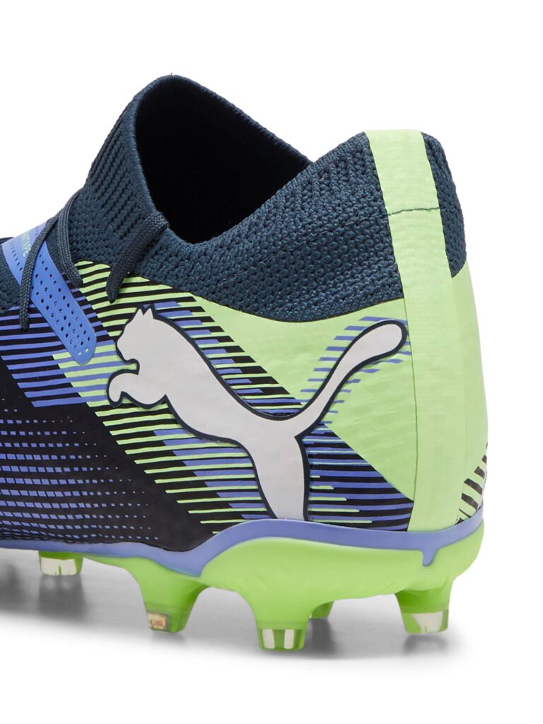 Original PUMA Ghete de fotbal 'FUTURE 7 PRO'  albastru deschis / gri metalic / verde deschis / alb murdar