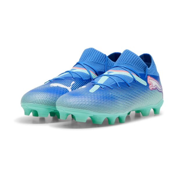 PUMA Ghete de fotbal 'FUTURE 7 PRO'  albastru regal / verde deschis / alb murdar