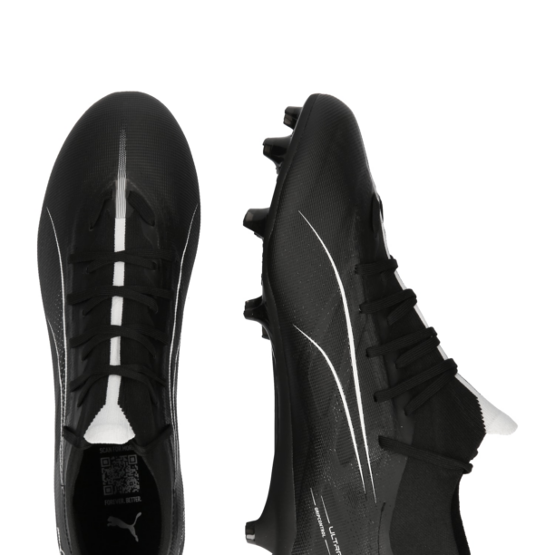 PUMA Ghete de fotbal 'Ultra 5 Match'  negru / alb