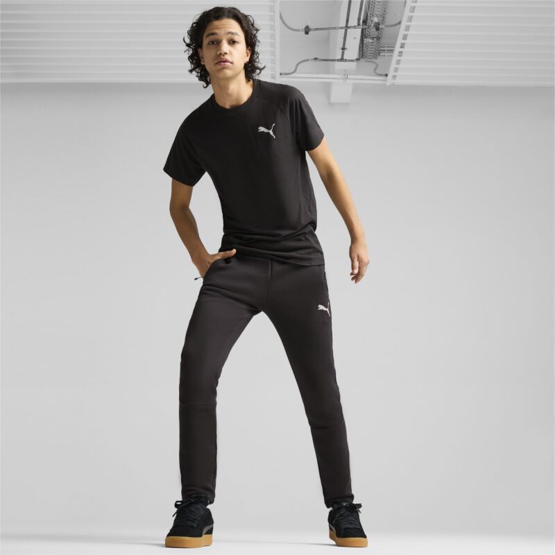 PUMA Pantaloni sport 'Evostripe'  negru / alb preţ