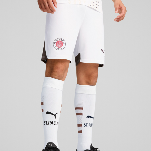 PUMA Pantaloni sport 'FC St. Pauli 24/25'  roșu / negru / alb