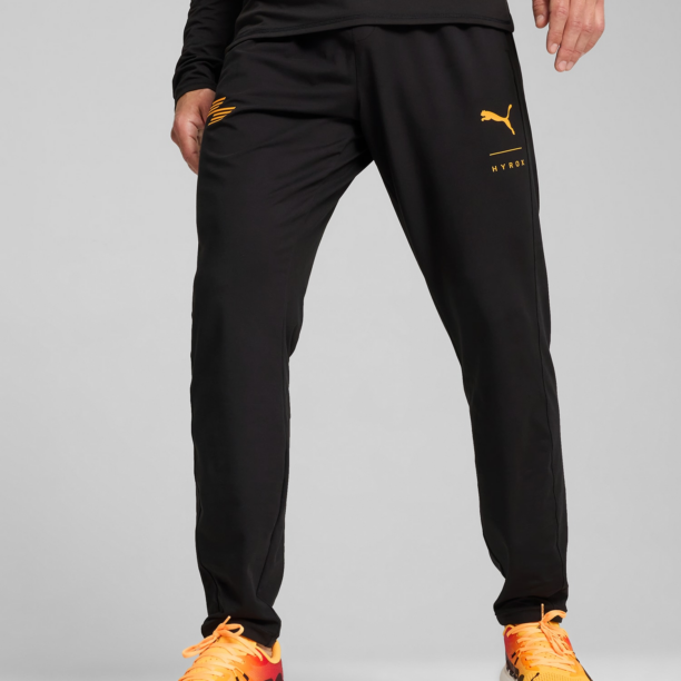 PUMA Pantaloni sport 'HYROX x PUMA Always On Cloudspun'  galben auriu / negru