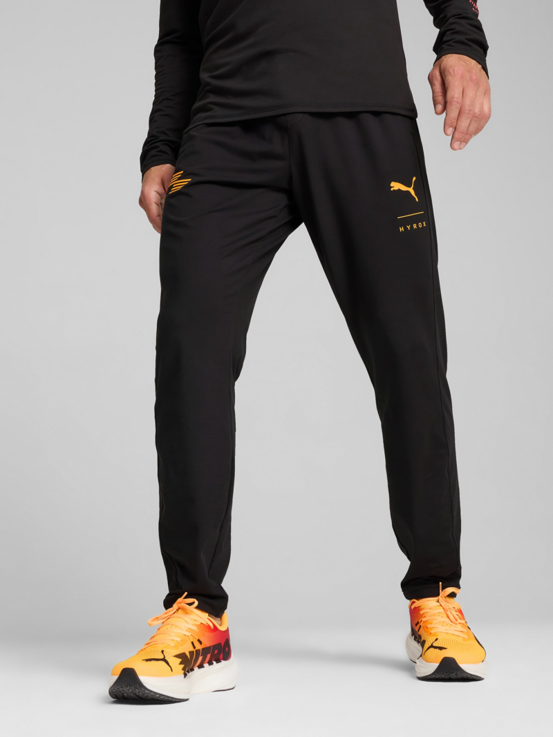 PUMA Pantaloni sport 'HYROX x PUMA Always On Cloudspun'  galben auriu / negru