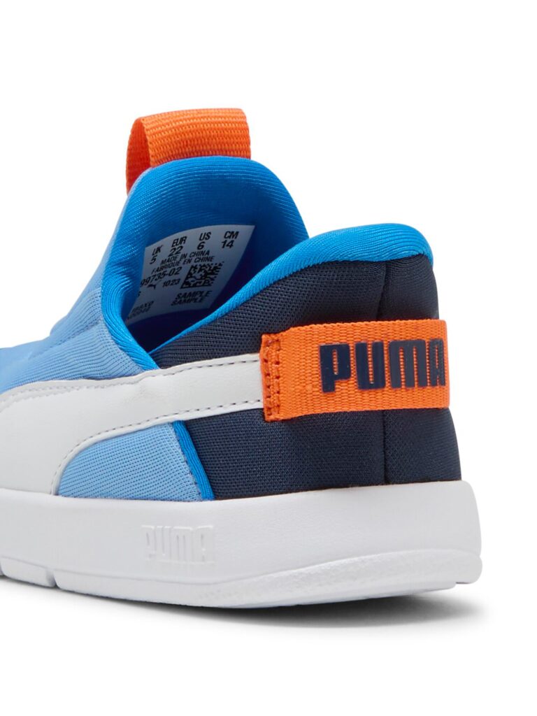 Original PUMA Sneaker 'Courtflex V3 Ease'  albastru marin / albastru deschis / portocaliu / alb