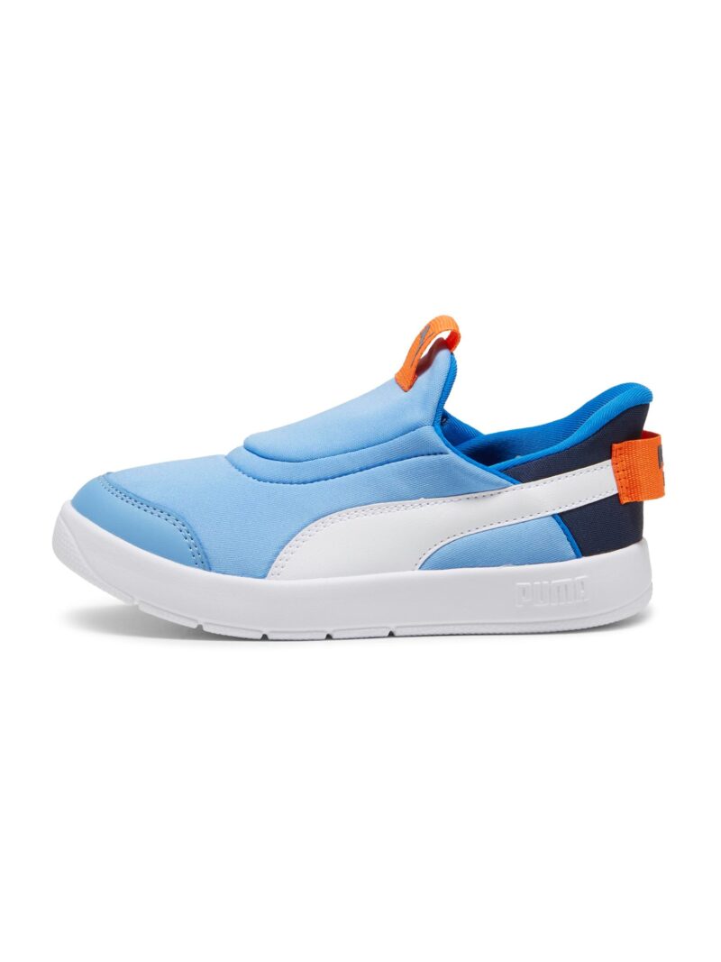 PUMA Sneaker 'Courtflex v3'  albastru deschis / portocaliu / alb