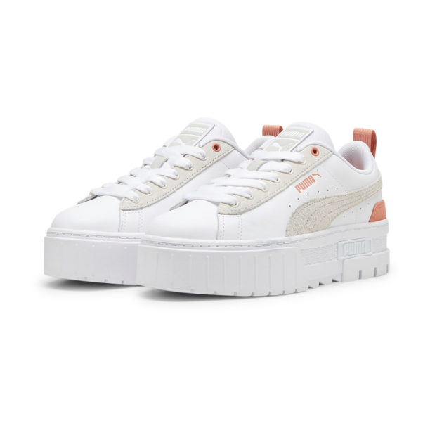 PUMA Sneaker low 'Mayze'  bej / portocaliu mandarină / alb