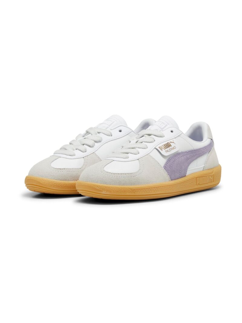 PUMA Sneaker low 'Palermo'  auriu / gri deschis / mov lavandă / alb